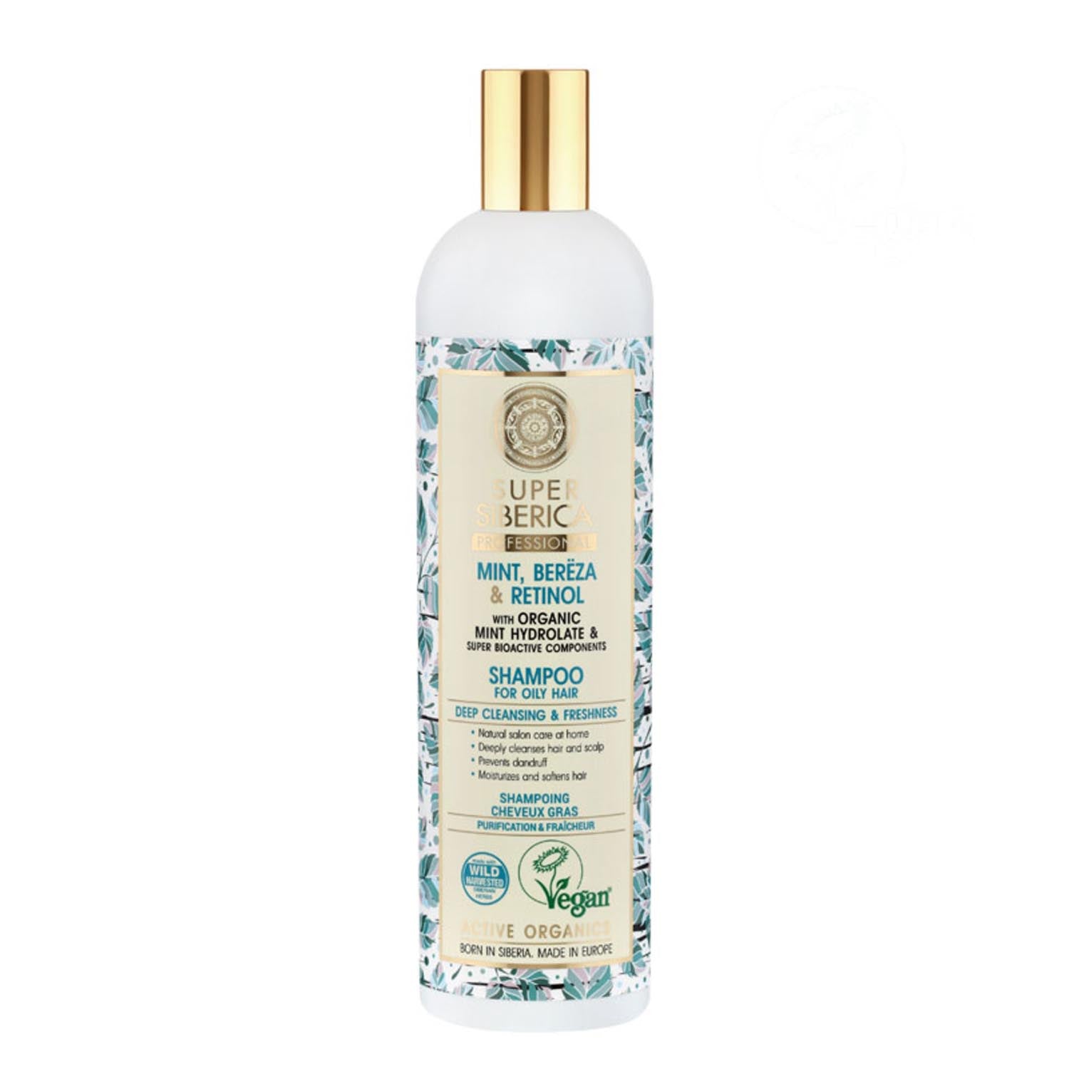 Natura Siberica Menta Abedul Retinol Champu Profesional Cabello Graso 400Ml